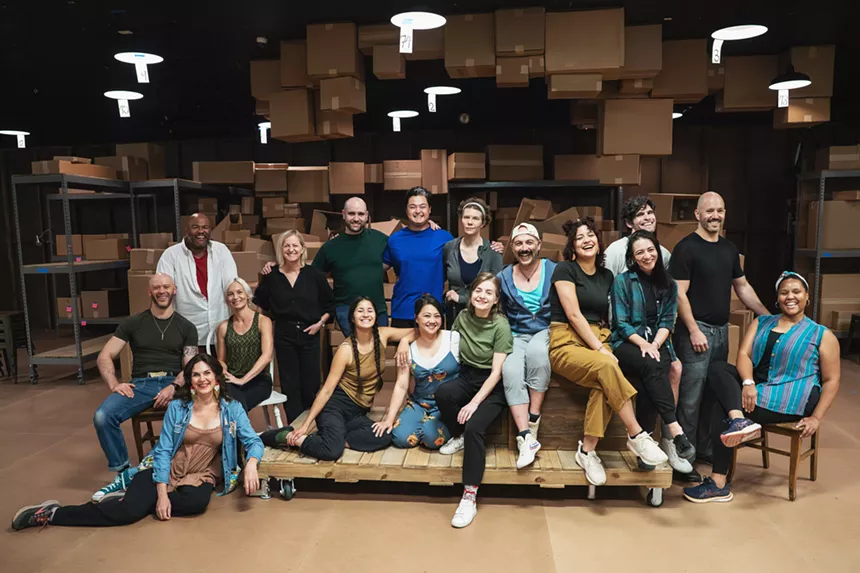 A group photo of a cast
