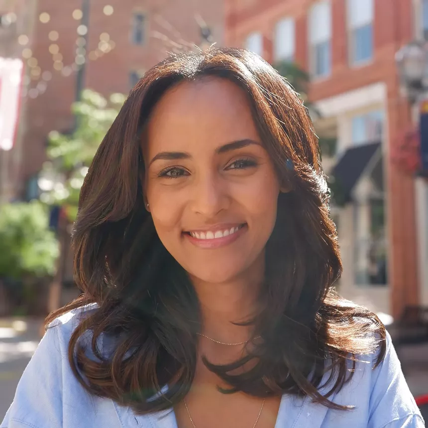 young woman smiling
