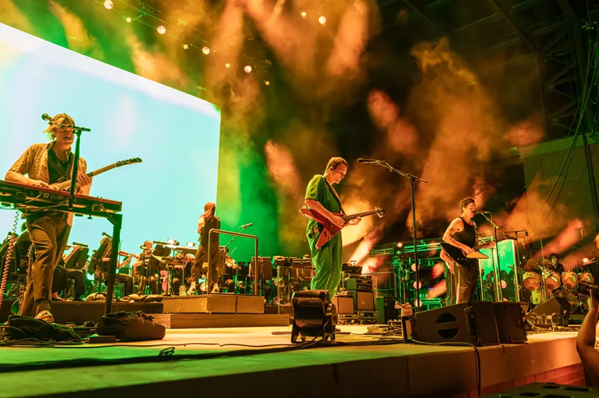 King Gizzard & the Lizard Wizard on stage at Ford Amphitheater.