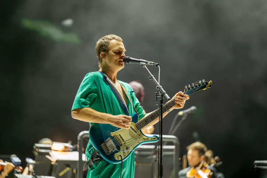 King Gizzard & the Lizard Wizard on stage at Ford Amphitheater.