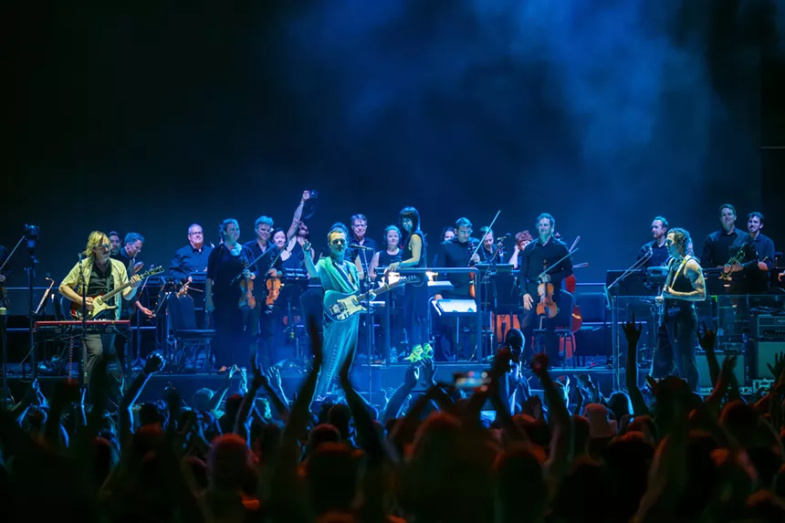 King Gizzard & the Lizard Wizard on stage at Ford Amphitheater.