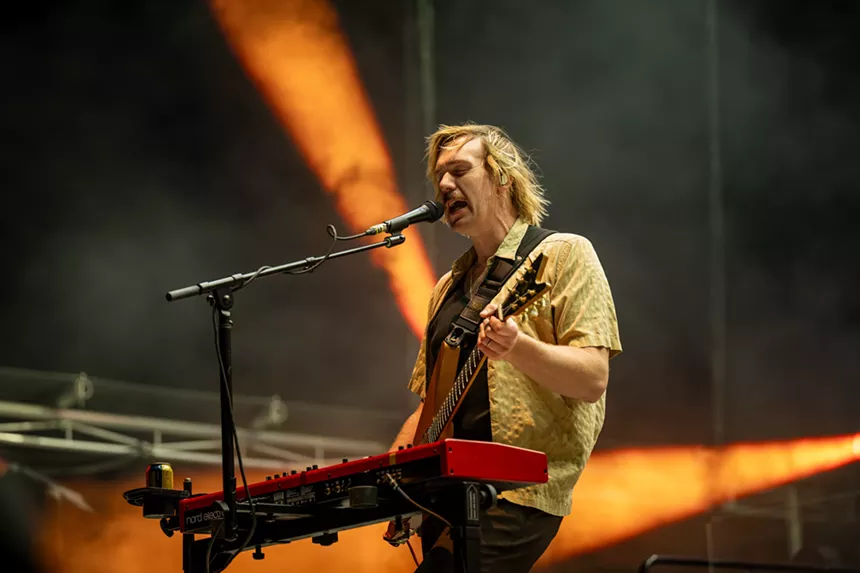 King Gizzard & the Lizard Wizard on stage at Ford Amphitheater.