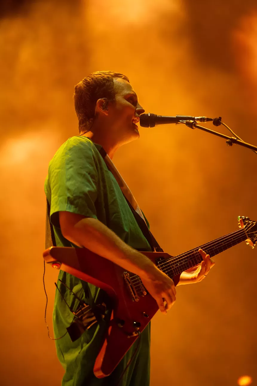 King Gizzard & the Lizard Wizard on stage at Ford Amphitheater.