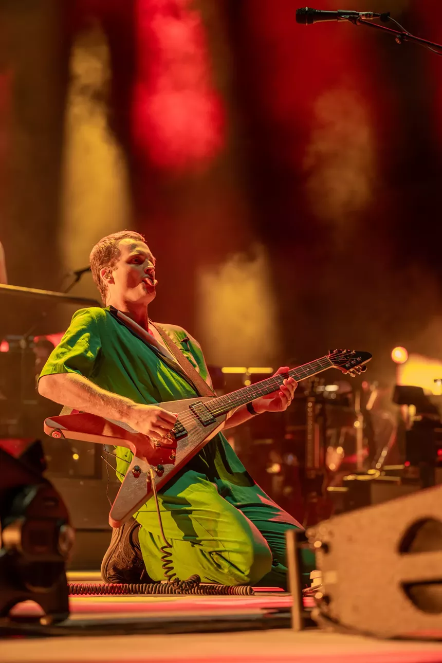 King Gizzard & the Lizard Wizard on stage at Ford Amphitheater.
