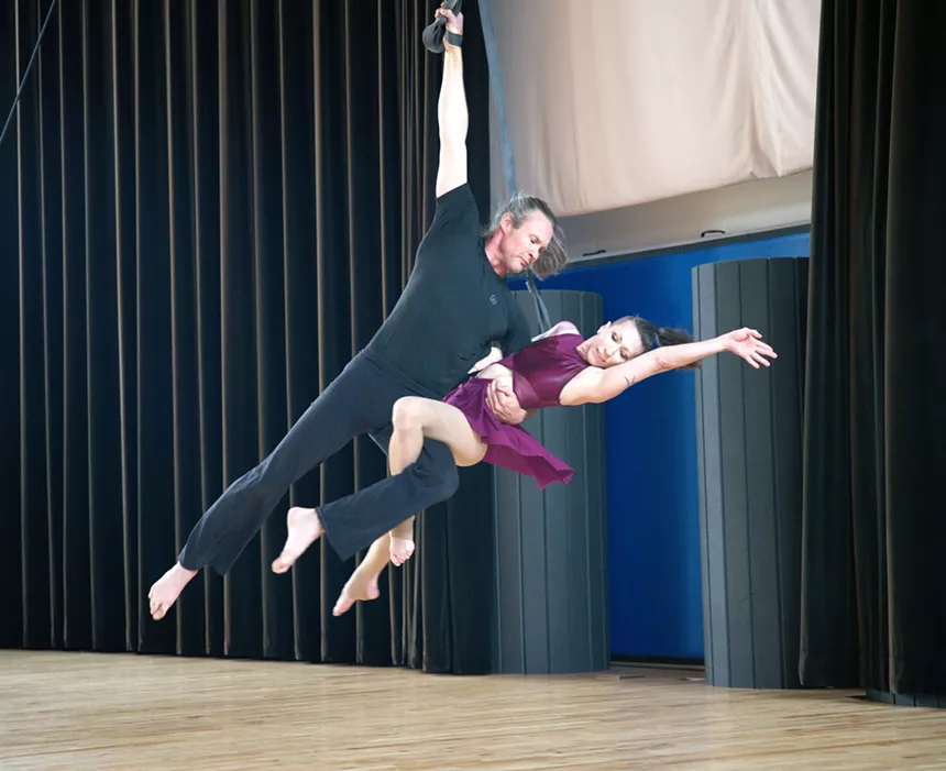 Dancers practice at the Boulder Circus Center.