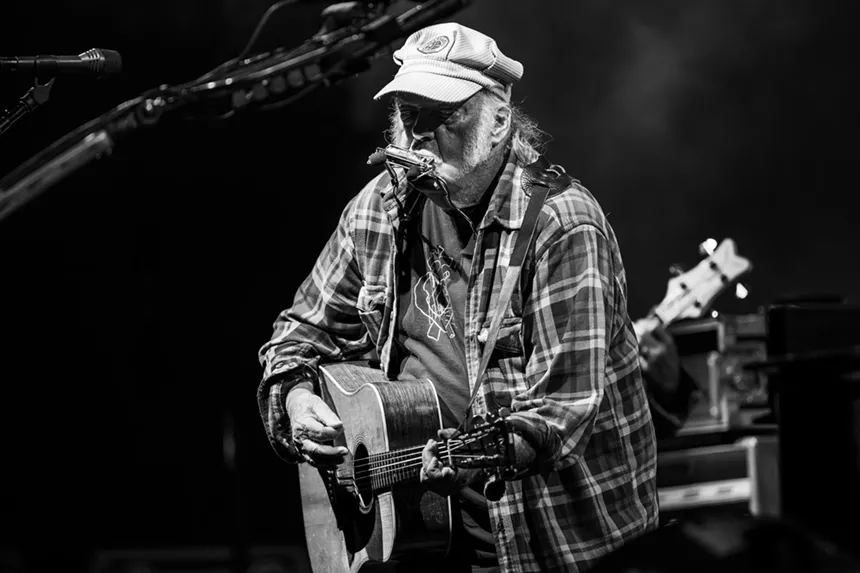 Neil Young & the Chrome Hearts performing at Fiddler's Green