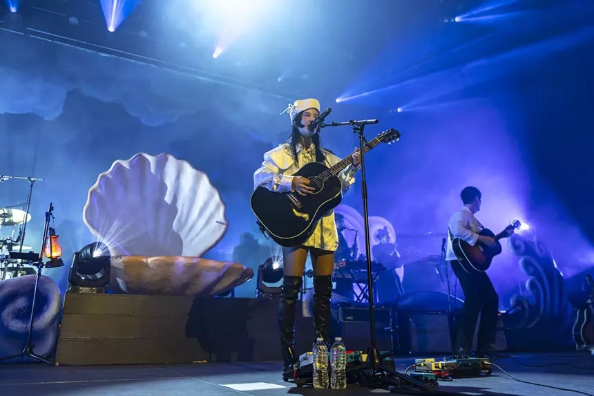 Japanese Breakfast on stage at the Mission Ballroom for her Melancholy Tour.