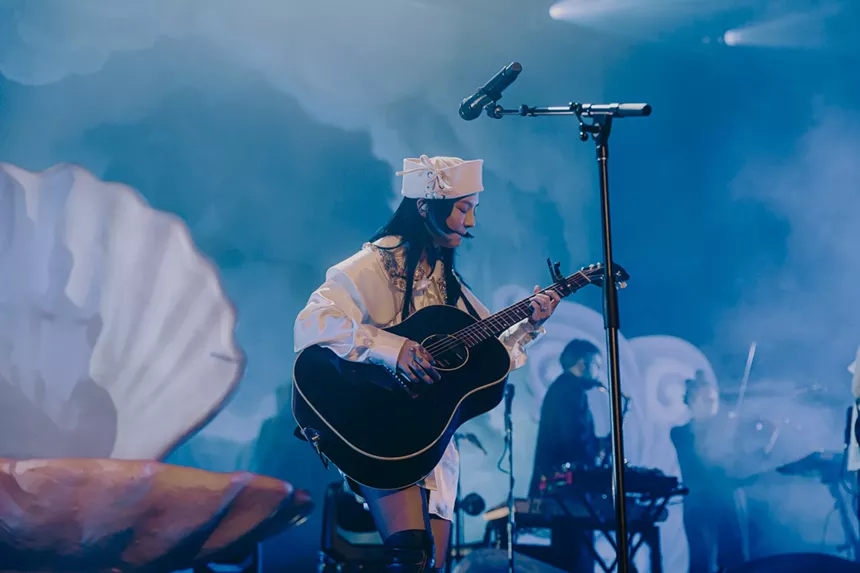 Japanese Breakfast on stage at the Mission Ballroom for her Melancholy Tour.