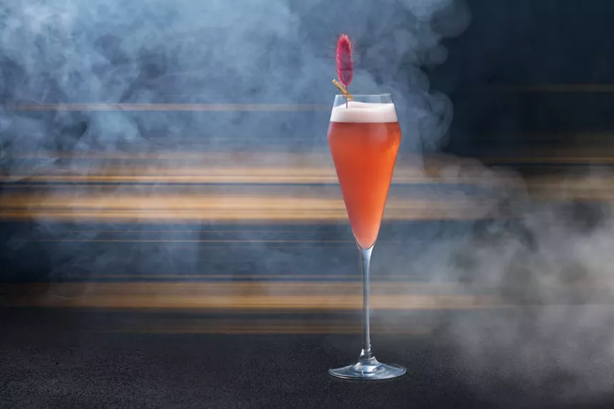 cocktail in a tall glass