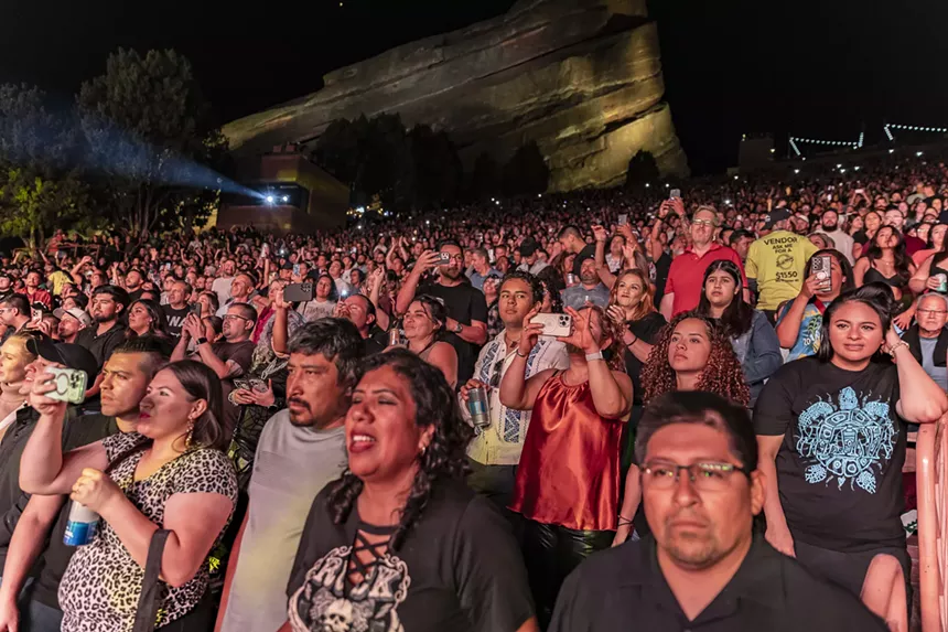 Fans packed Red Rocks early.
