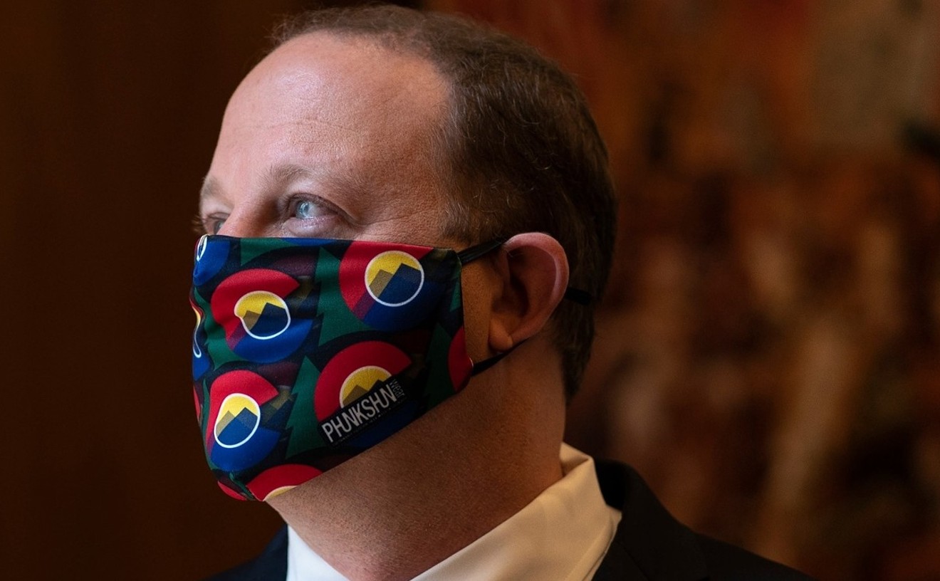 A mask is once again a regular part of Governor Jared Polis's wardrobe.