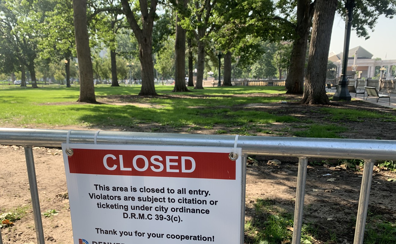 The city is shutting down Civic Center Park.