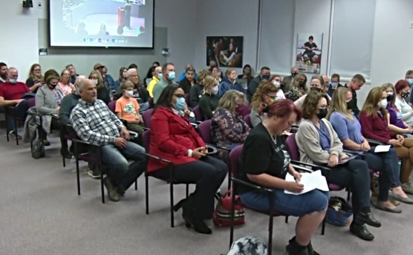 Many of the parents at the Douglas County School Board meeting on October 26 were upset about in-class masking requirements.