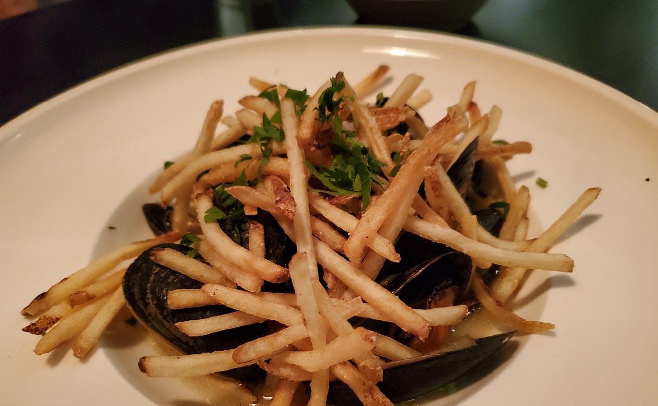 Moules frites are just $6 during happy hour.