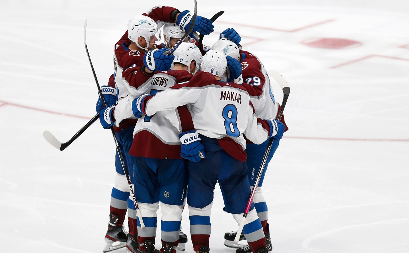 Members of the Colorado Avalanche are in a celebratory mood — as they should be.