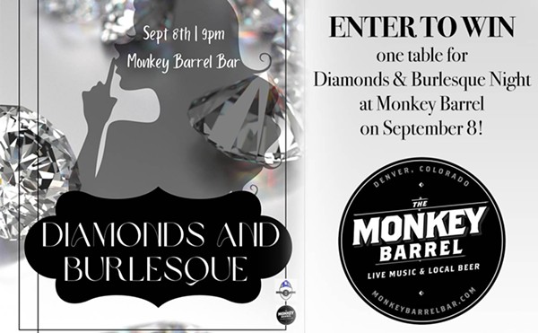 Enter to win one table at Monkey Barrells's Diamonds & Burlesque Night on September 8!