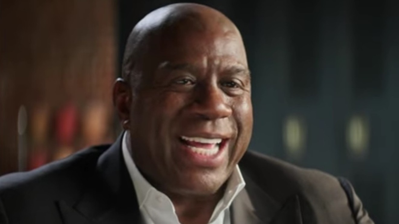 Magic Johnson as seen in the Apple TV+ docuseries They Call Me Magic.