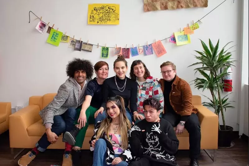 PlatteForum staffers (from left, back row): Michael Gadlin, Sigri Strand, Zaia Sever, Kendall Kultgen, Axel Leonhardt. Front row: Destany Rodriguez, Kevin Sandoval-Torres.