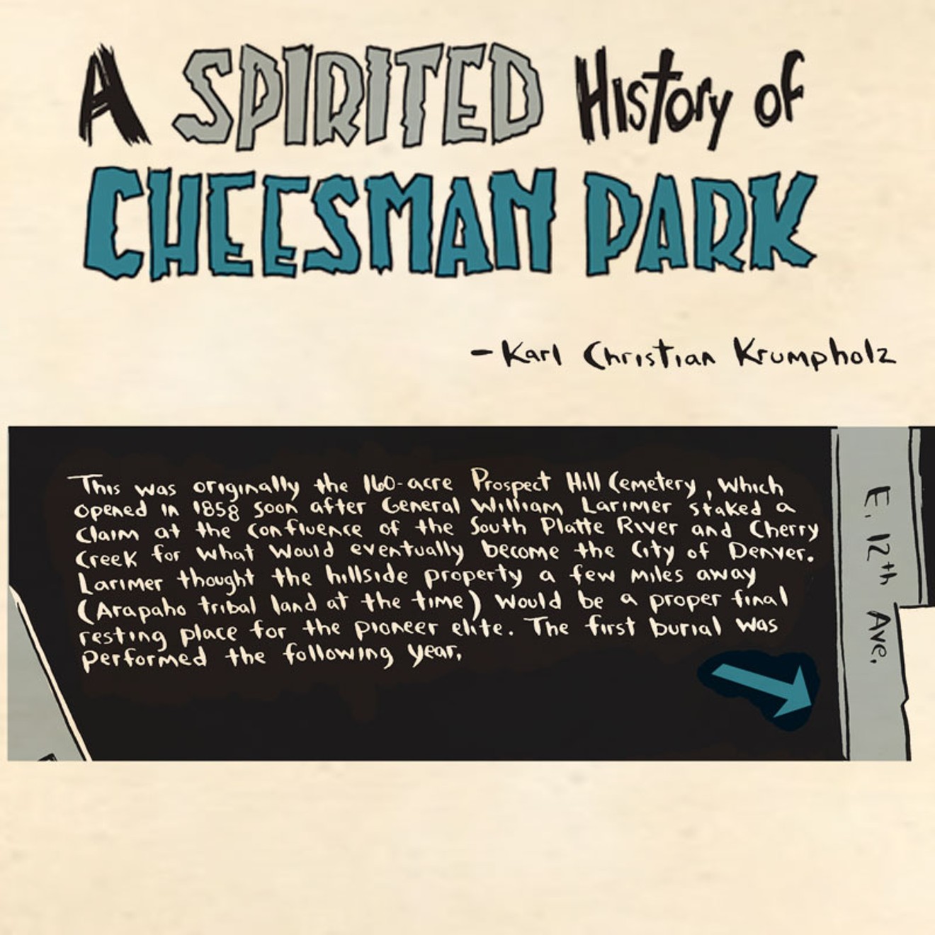 A Spirited Cartoon History of Denver's Cheesman Park | Westword