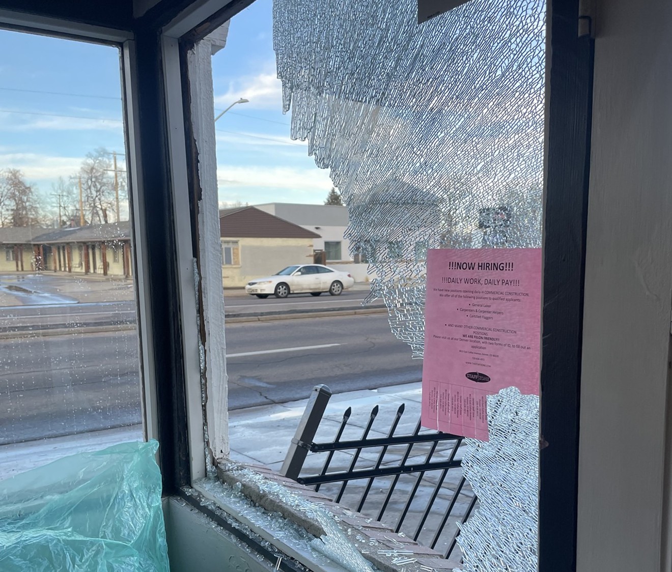 Two recent incidents damaged Glass Arrow Coffee on Colfax.