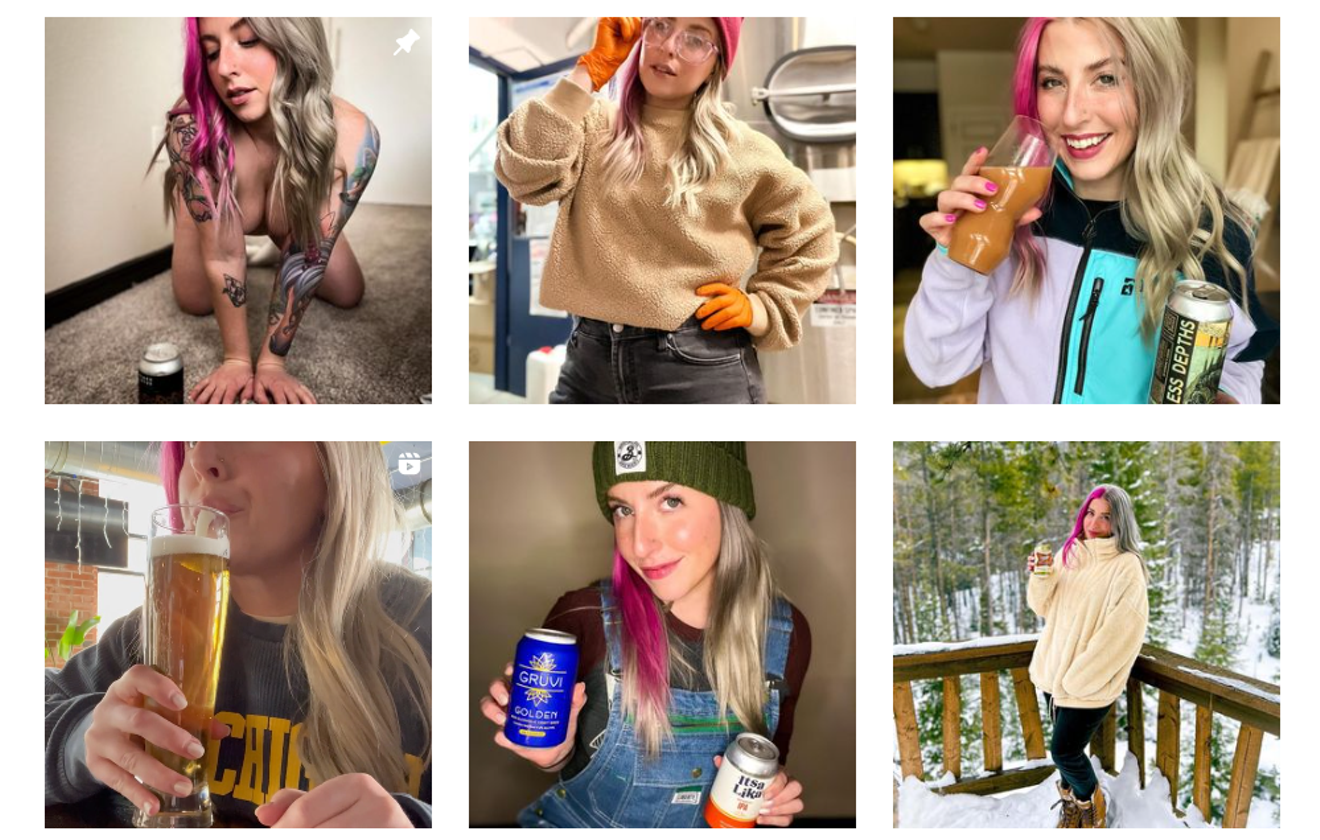 Alyssa Thorpe's beer-centric account on Instagram has grown to over 30,000 followers.