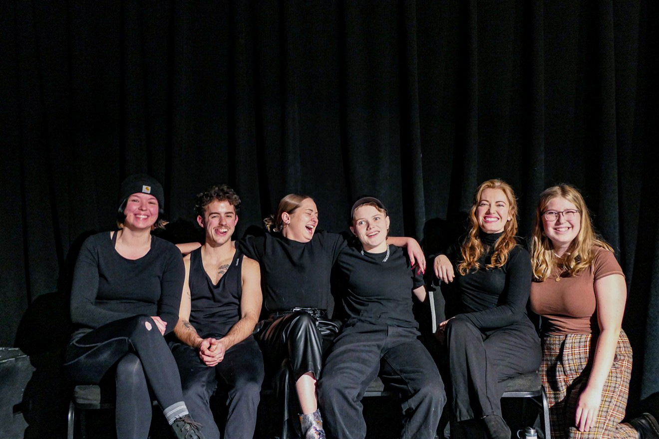 The cast, director and stage manager of 2¢ Lion Theatre Company's Off the Gradient.