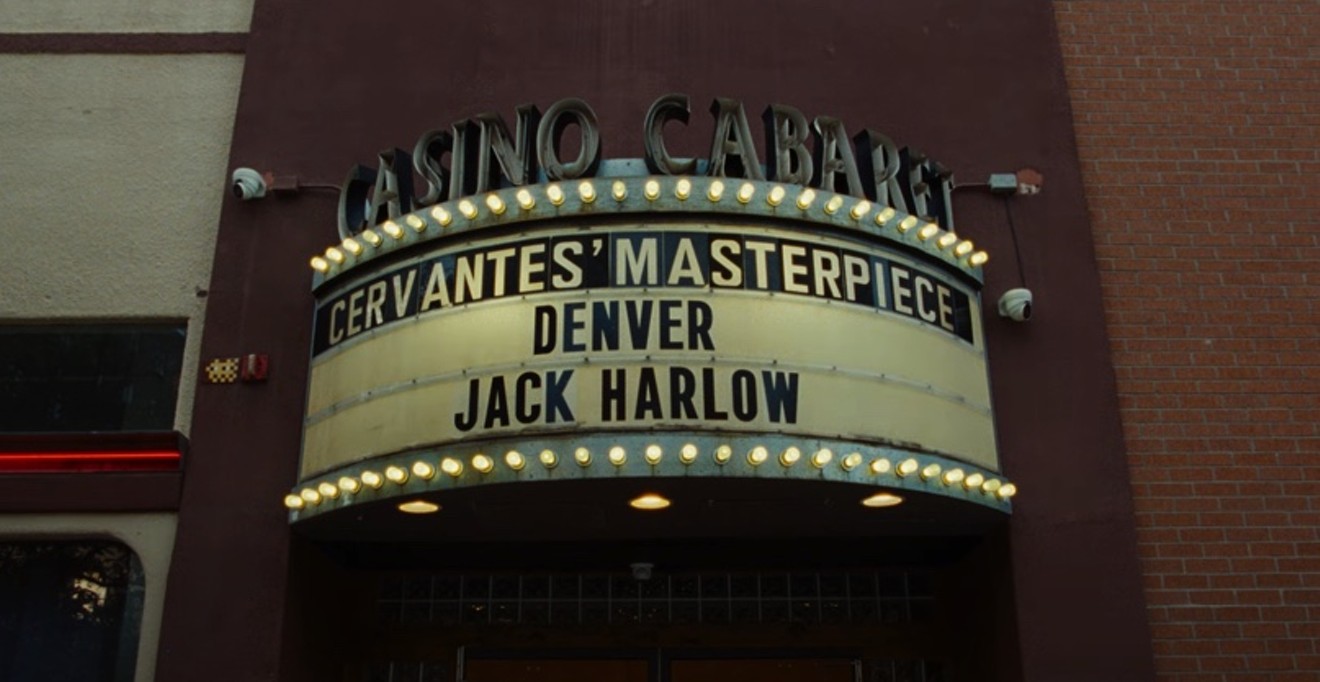Cervantes' marquee is the most recognizable in Harlow's music video.