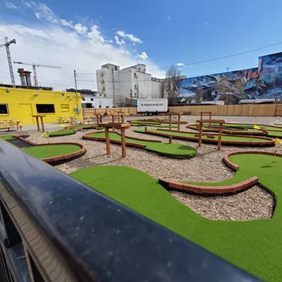 Mini golf holes are just part of the fun at RiNo Country Club.