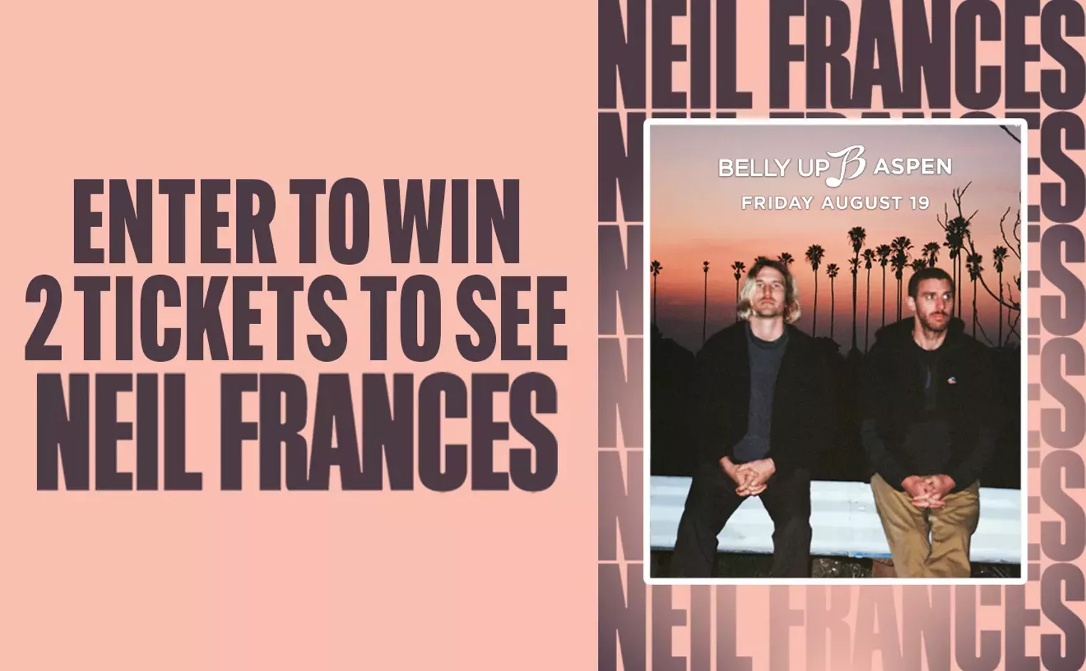 Win Two Tickets To See Neil Frances In Aspen On 8/19/22! - Vimarsana News