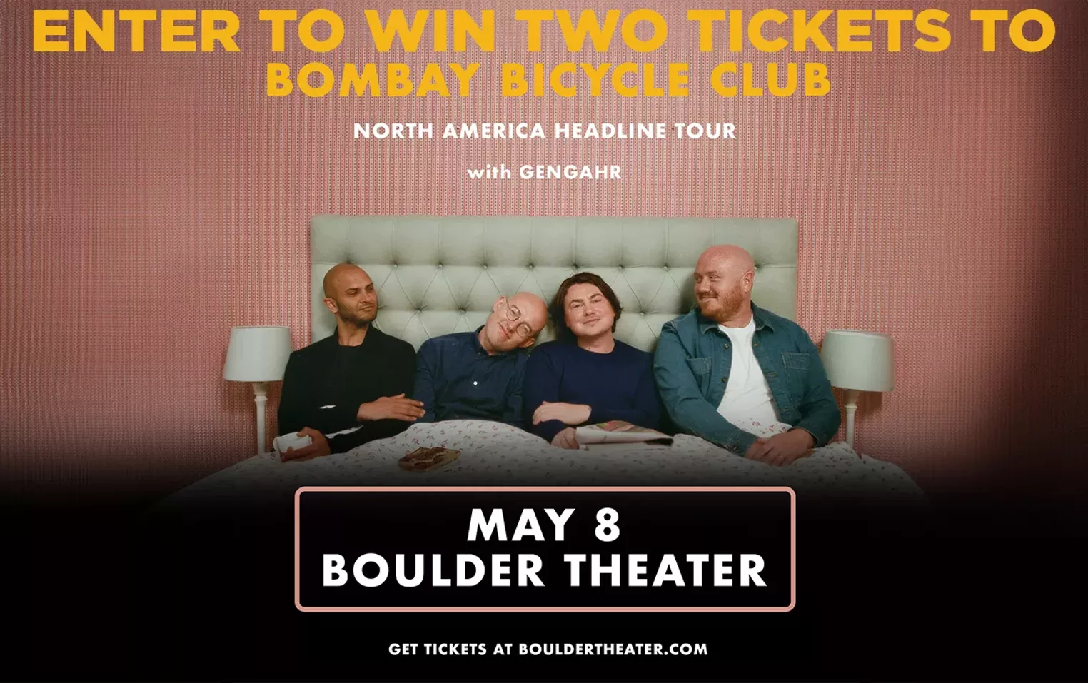 Enter to win two tickets to Bombay Bicycle Club at the Boulder Theater on May 8! - Vimarsana News