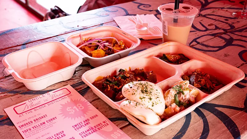 Image: a tray with food on it
