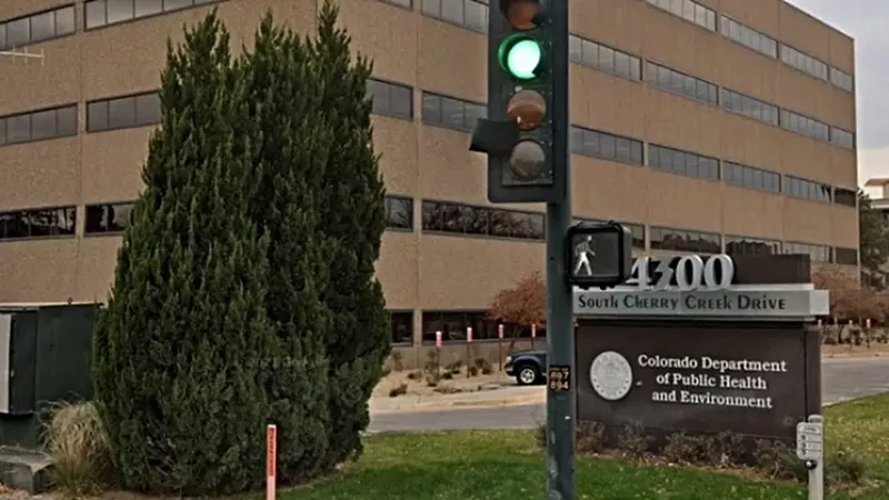 Image: The Colorado Department of Public Health and Environment's offices are located at 4300 Cherry Creek Drive South.