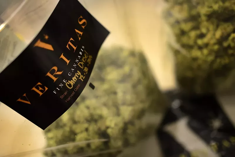 Image: A bag of Veritas retail marijuana