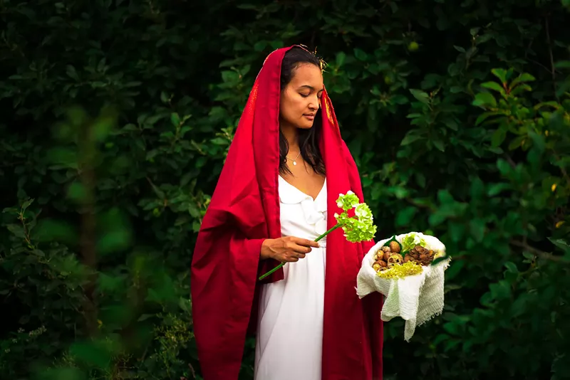 Image: "After Giotto: The Red Lady of El Mirón" by Devon Wiggers