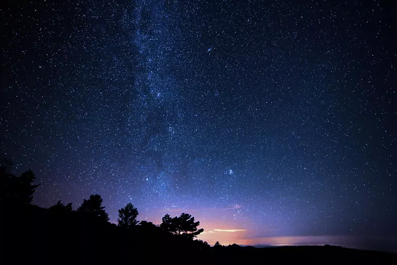 Image: a blue night sky