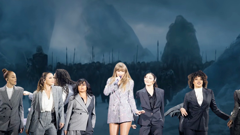 Image: taylor swift and whitewalkers from game of thrones