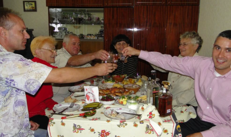 Image: Daniel Haykin and his mom traveled to Ukraine to visit family in 2010.