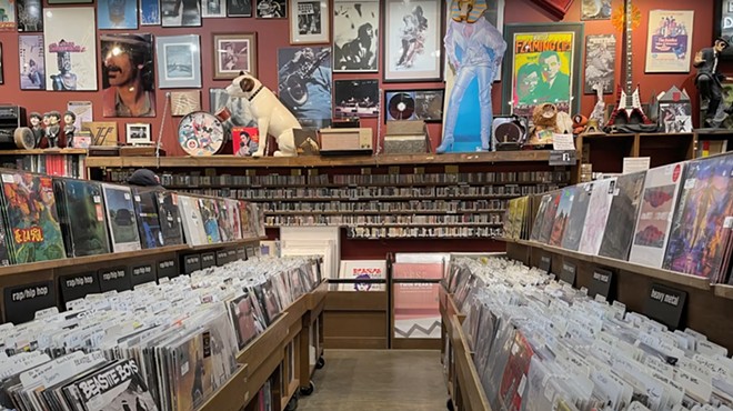 interior of a record store