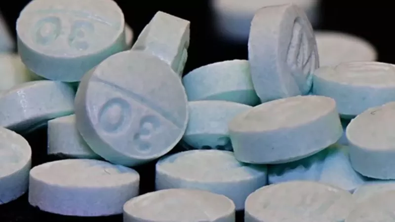 Image: A photo of fentanyl tablets as seen on the Drug Enforcement Administration's "Facts About Fentanyl" page.