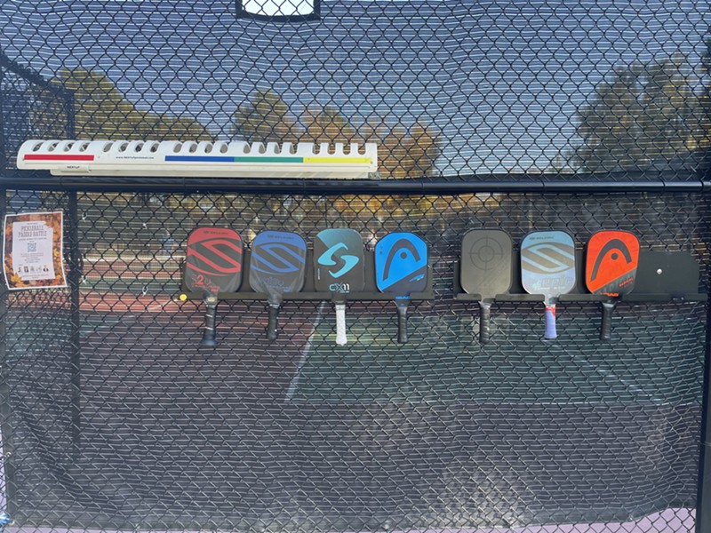 Pickleball courts being built at Rosamond Park are meant to help replace courts that were closed due to noise complaints, like this one at Eisenhower Park.