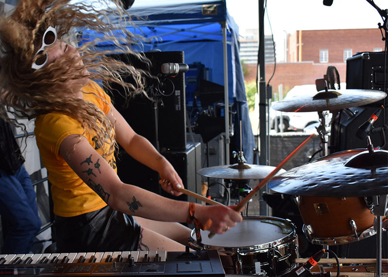 Tess Condron drums with Blankslate at UMS.