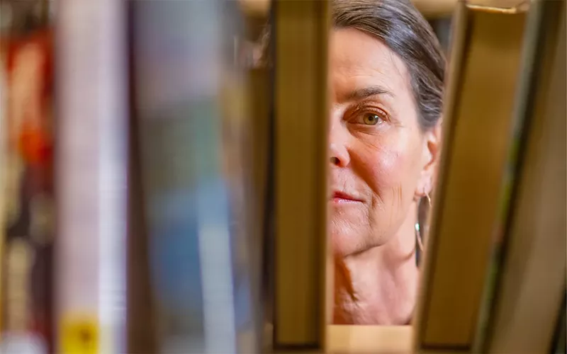 Image: Karen Lausa, founder of Words Beyond Bars.