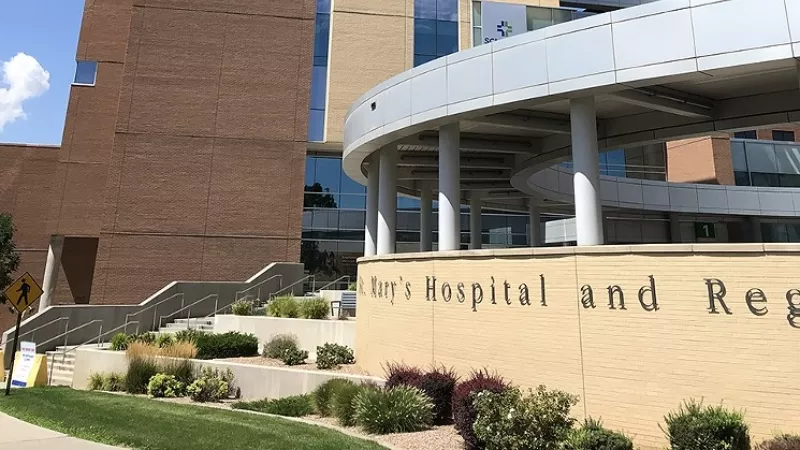 Image: Outside St. Mary's Hospital in Grand Junction.