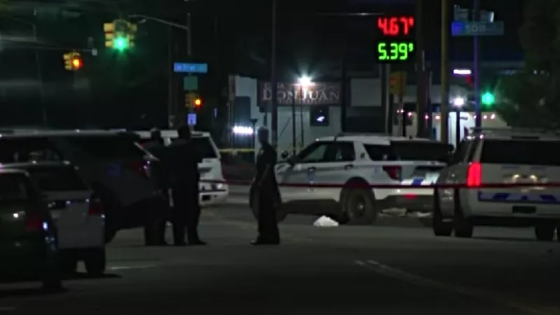 Image: The scene following an officer-involved shooting in Globeville last week.