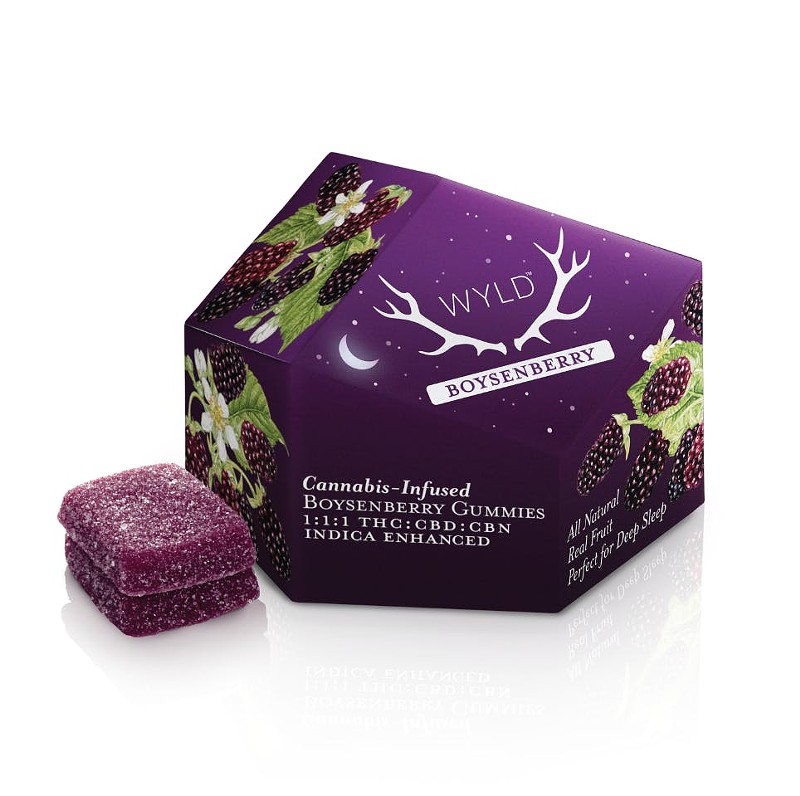 Wyld's new boysenberry gummies are infused with CBD, CBN and THC.