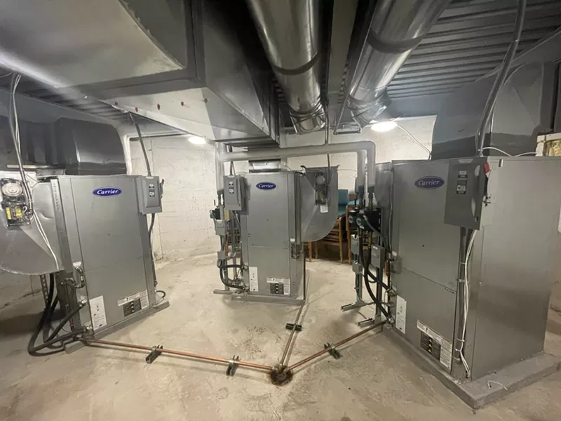 Image: Heat pumps in basement