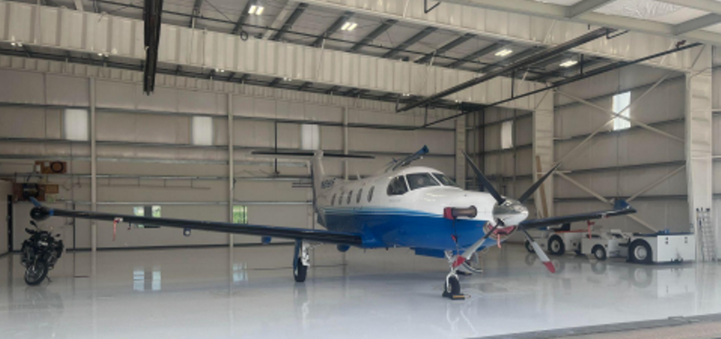 Image: small plane in hangar